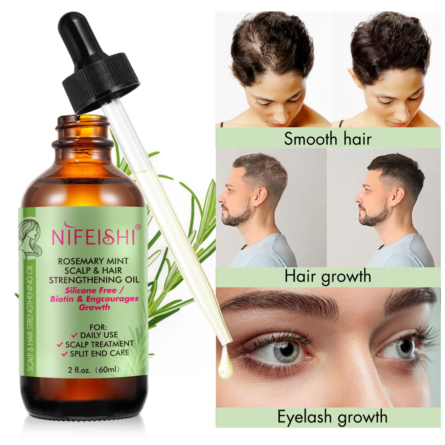 NIFEISHI Rosemary Hair Growth Serum-60ml